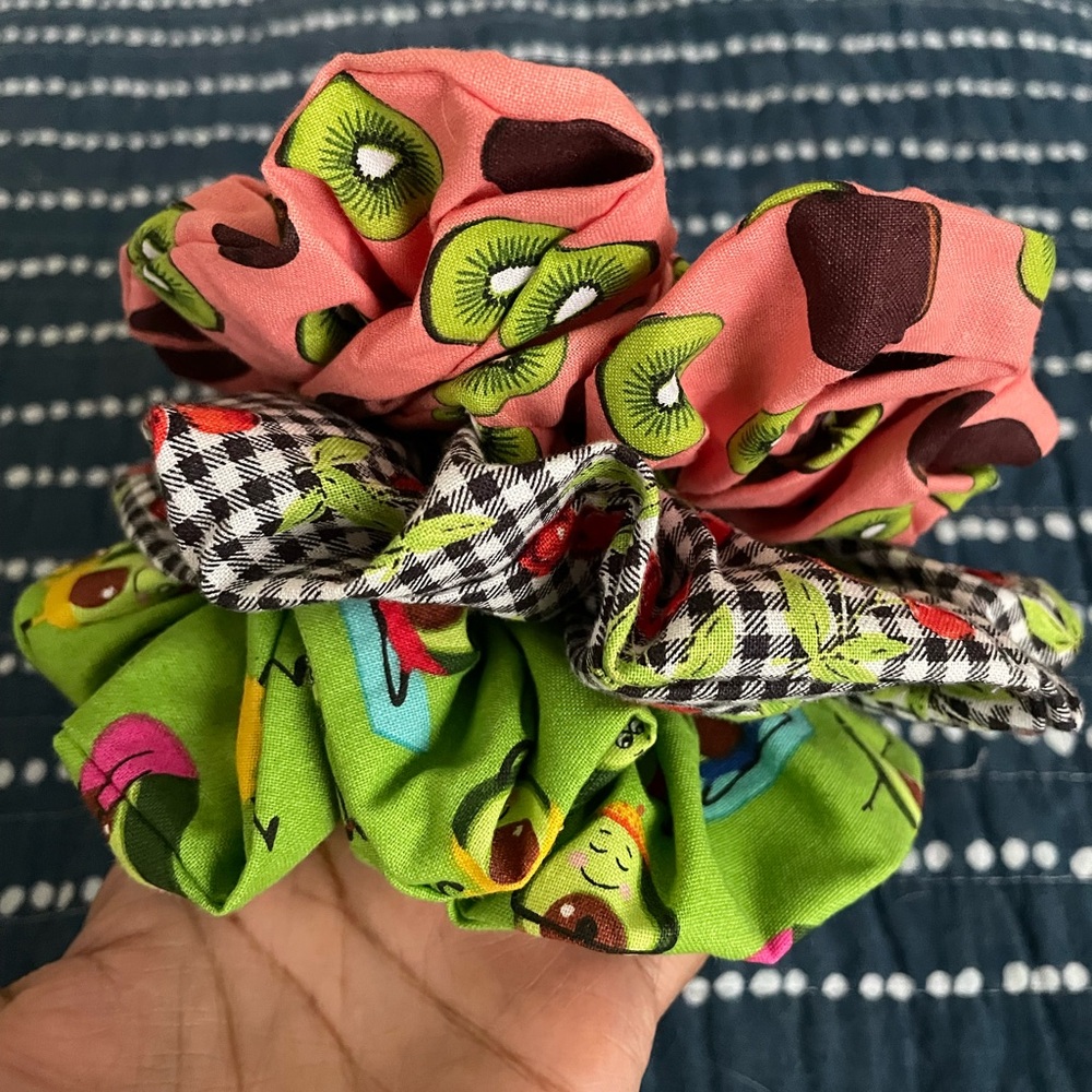 Mystery bundle of 3 handmade scrunchies!! Women/ girls